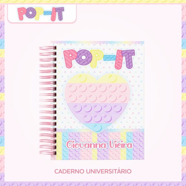Encadernação Escolar Pop It Candy - Arquivo Digital - Imagem 2