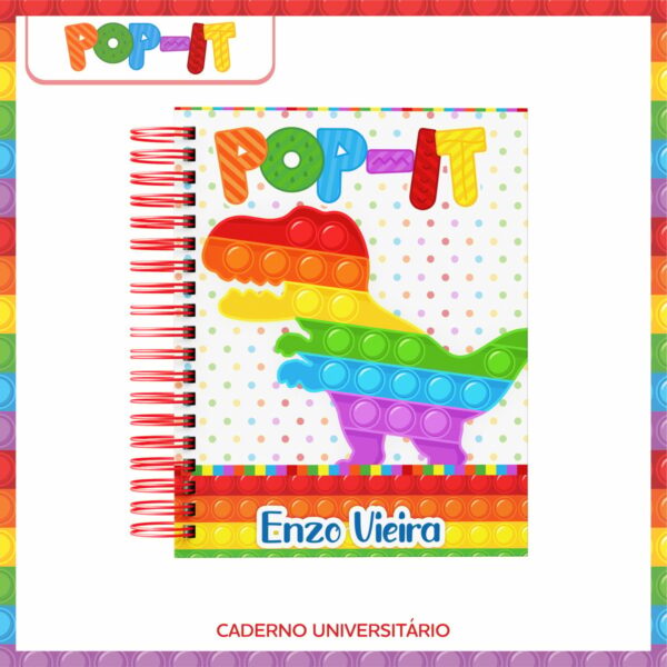 Encadernação Escolar Pop It Colorido - Arquivo Digital