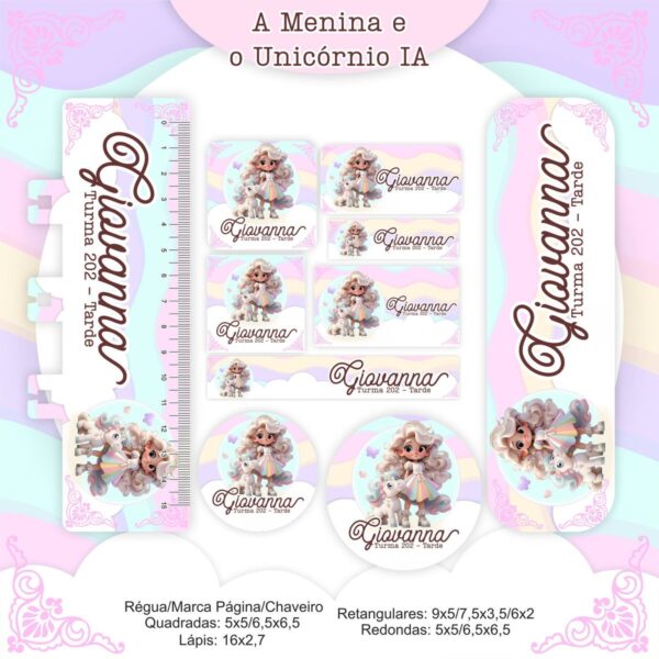 (encadernação Escolar + Saúde) a Menina e o Unicórnio Ia