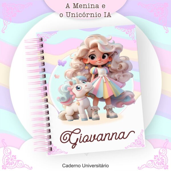 (encadernação Escolar + Saúde) a Menina e o Unicórnio Ia