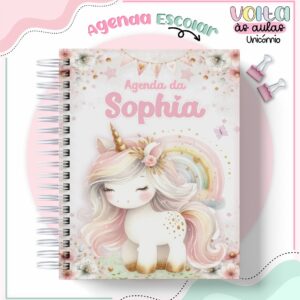 encadernacao escolar unicornio arquivo digital pack escolar