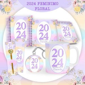 Encadernação Feminina Roxa 2024 - Arquivo Digital