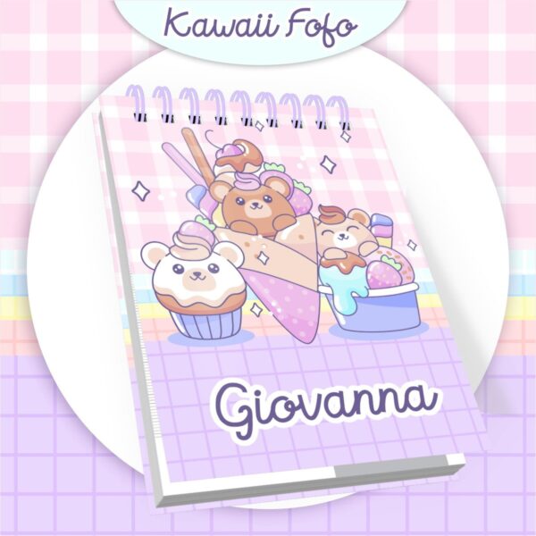 Encadernação Kawaii Fofo - Arquivo Digital