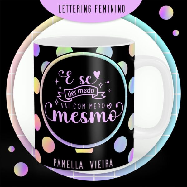 Encadernação Lettering Feminina - Arquivo Digital