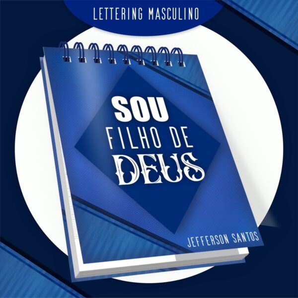 Encadernação Lettering Masculino - Arquivo Digital