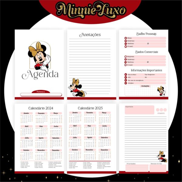 Encadernação Minnie Luxo - Arquivo Digital
