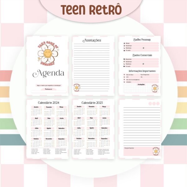 Encadernação Teen Retrô Candy - Arquivo Digital