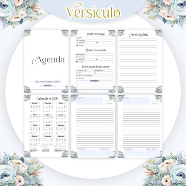 Encadernação Versículos Feminina - Arquivo Digital