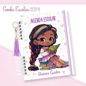 escolar menina leitora arquivo digital kit escolar