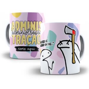 Estampa Caneca Administração Profissões Flork Arquivo Jpg