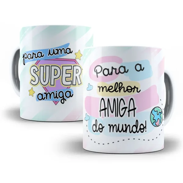 Estampa Caneca Amiga do Coração: Criatividade e Amor