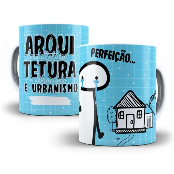 Estampa Caneca Arquitetura Flork Profissões Sublimação