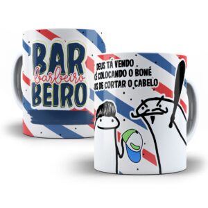 Estampa Caneca Barbeiro Flork Profissões Sublimação