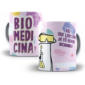 Estampa Caneca Biomedicina Flork Profissões Sublimação