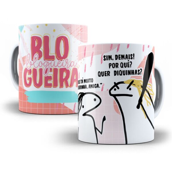 Estampa Caneca Blogueira Flork Profissões Sublimação