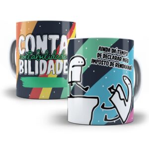 Estampa Caneca Contabilidade Flork Profissões Sublimação