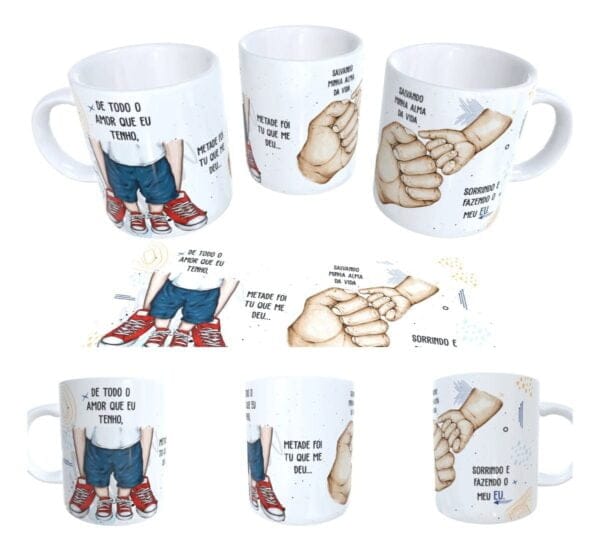 Estampa Caneca Dia Dos Pais De Todo O Amor Que Eu Tenho