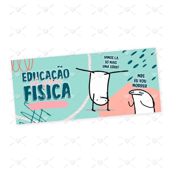 Estampa Caneca Educação Física Flork Profissões Sublimação