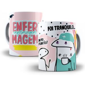 Estampa Caneca Enfermagem Flork Profissões Sublimação