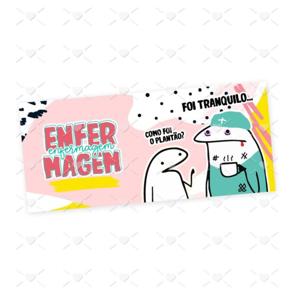 Estampa Caneca Enfermagem Flork Profissões Sublimação