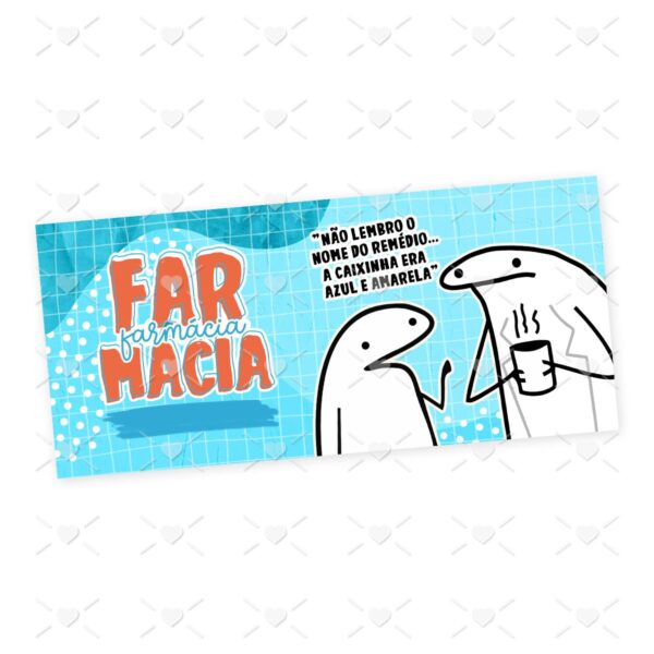 Estampa Caneca Farmácia Flork Profissões Sublimação
