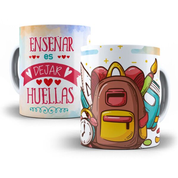 Estampa Caneca Gratis Ensinar E Deixar Pegadas Professores 2