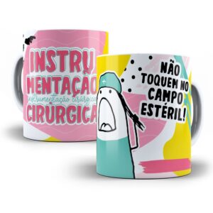 Estampa Caneca Instrumentação Cirúrgica Flork Sublimação