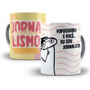 Estampa Caneca Jornalismo Flork Profissões Sublimação