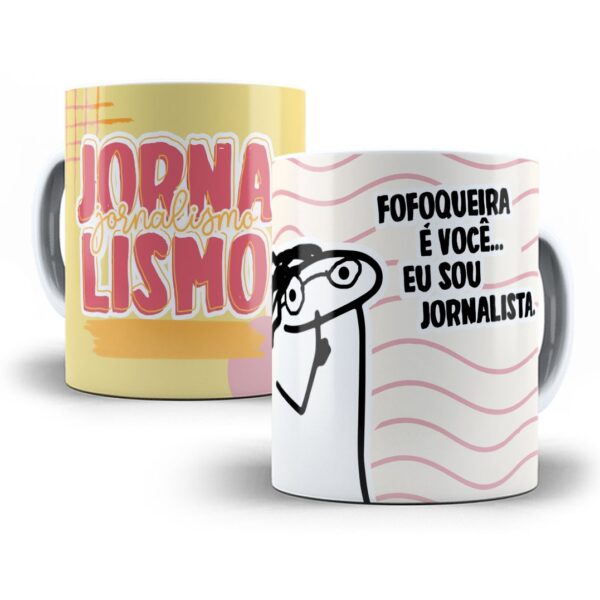 Estampa Caneca Jornalismo Flork Profissões Sublimação