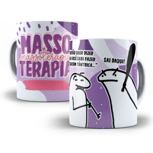 Estampa Caneca Massoterapia Flork Profissões Sublimação