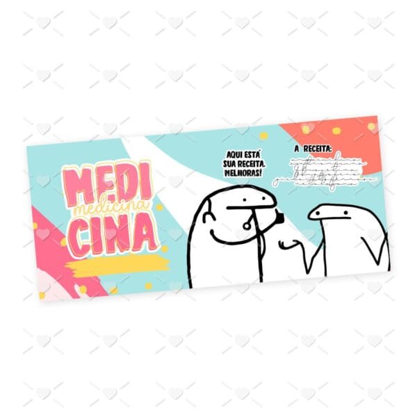 Estampa Caneca Medicina Flork Profissões Sublimação