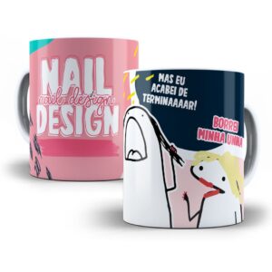 Estampa Caneca Nail Design Flork Profissões Sublimação