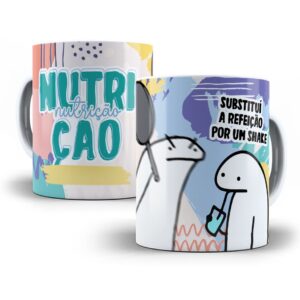 Estampa Caneca Nutrição Flork Profissões Sublimação