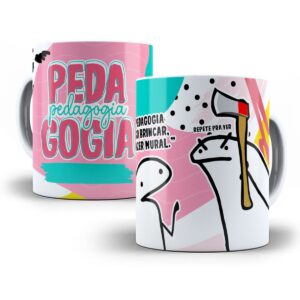 Estampa Caneca Pedagogia Flork Profissões Sublimação