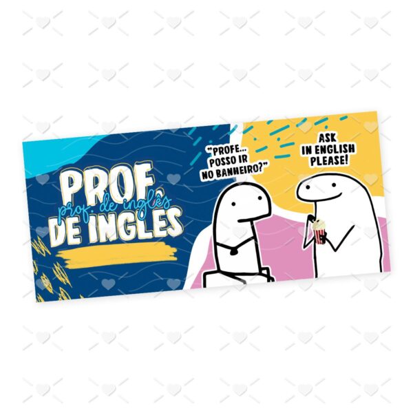 Estampa Caneca Prof. de Inglês Flork Profissões Sublimação