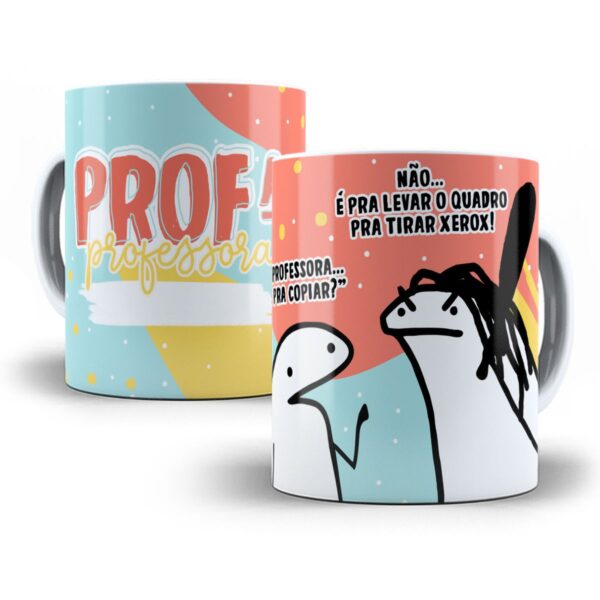 Estampa Caneca Professor(a) Flork Profissões Sublimação