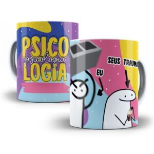 Estampa Caneca Psicologia Flork Profissões Sublimação