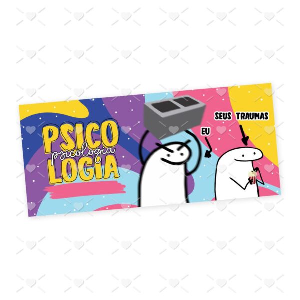 Estampa Caneca Psicologia Flork Profissões Sublimação