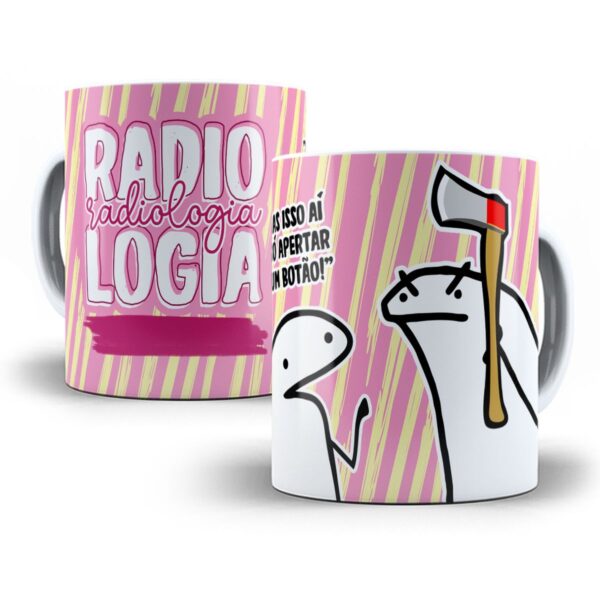 Estampa Caneca Radiologia Flork Profissões Sublimação
