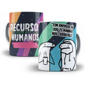 Estampa Caneca Recursos Humanos Flork Profissões Sublimação
