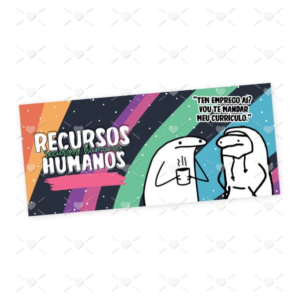Estampa Caneca Recursos Humanos Flork Profissões Sublimação
