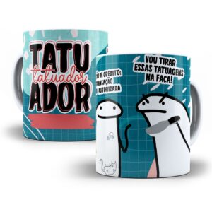 Estampa Caneca Tatuador Flork Profissões Sublimação