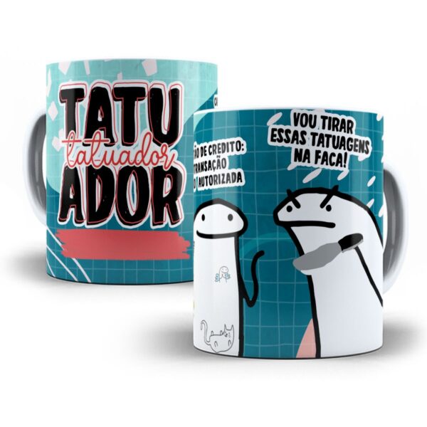 Estampa Caneca Tatuador Flork Profissões Sublimação