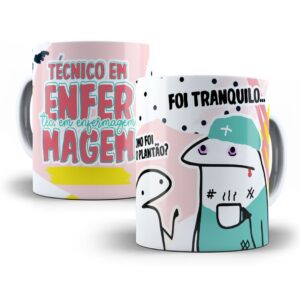 Estampa Caneca Técnico Enfermagem Flork Profissões em Jpg