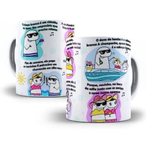 Estampa Caneca Velho Da Lancha Flork Cabeça Branca Musica