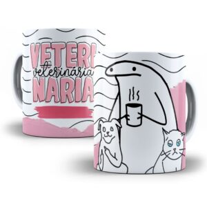 Estampa Caneca Veterinária Flork Profissões Sublimação