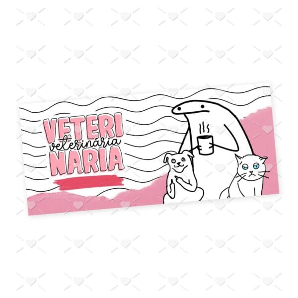 Estampa Caneca Veterinária Flork Profissões Sublimação