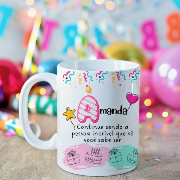 Estampa para Caneca Alfabeto Aniversário - Imagem 4