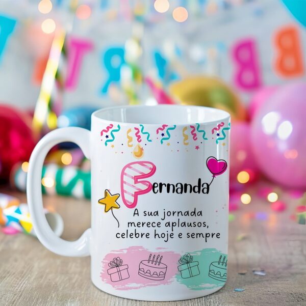Estampa para Caneca Alfabeto Aniversário - Imagem 3