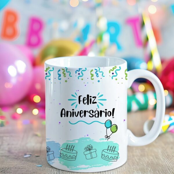 Estampa para Caneca Alfabeto Aniversário - Imagem 2